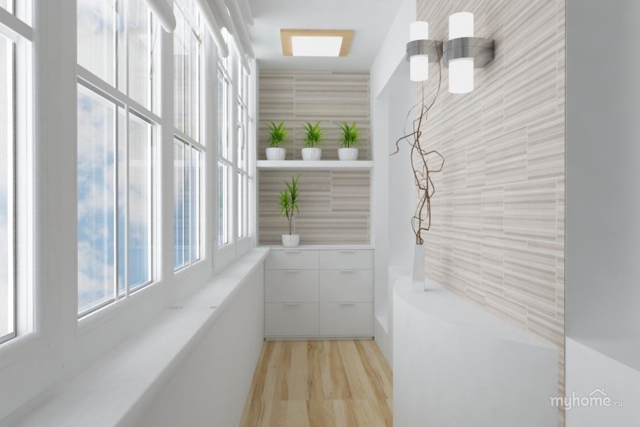 Отделка балкона