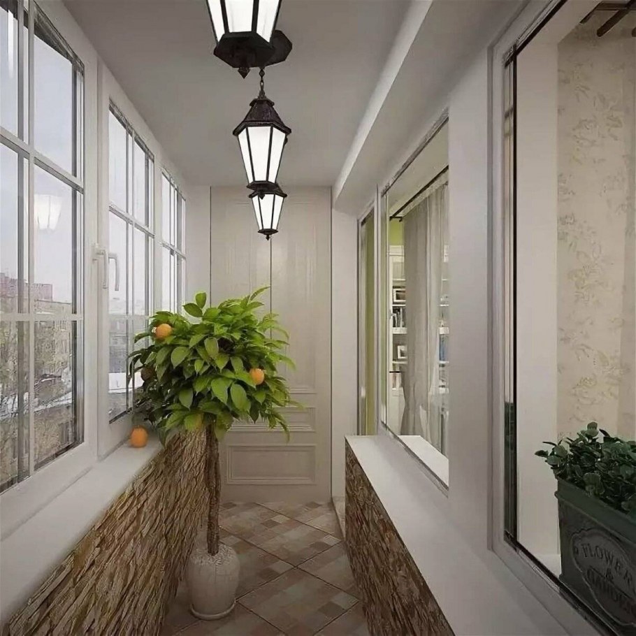 Отделка балкона