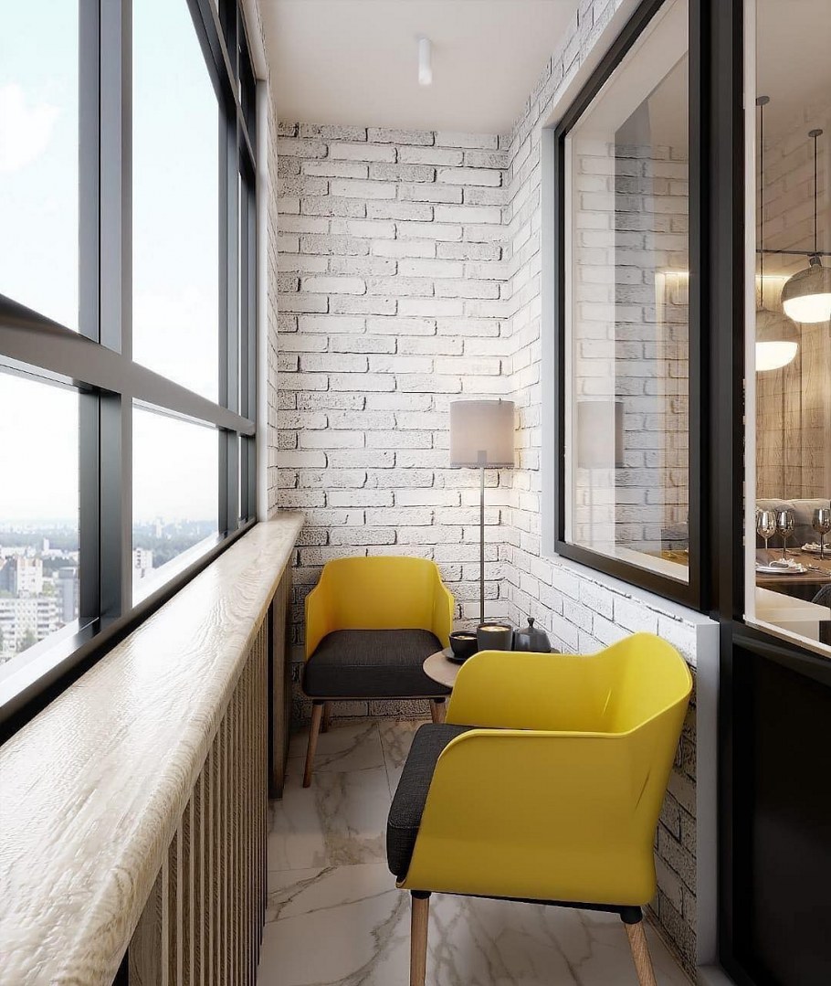 Отделка балкона внутри