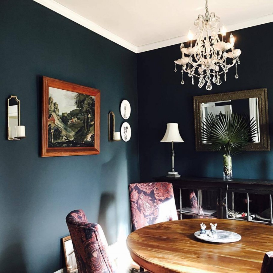 Глянцевая покраска стен в интерьере