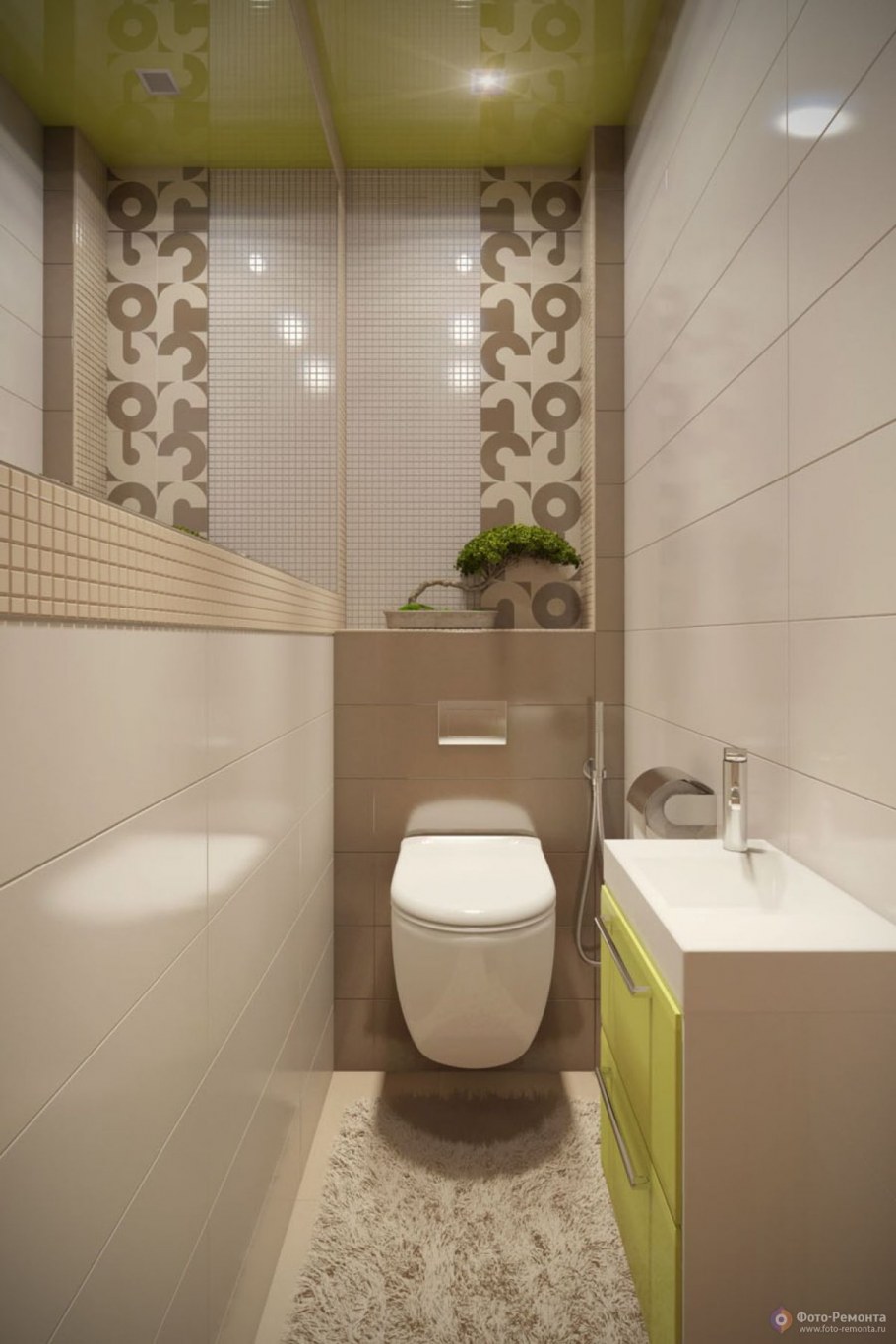 Бежевый туалет