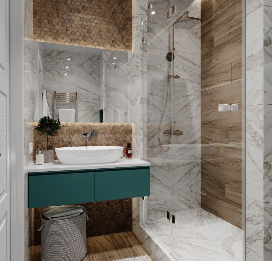 Ванная комната мраморная плитка