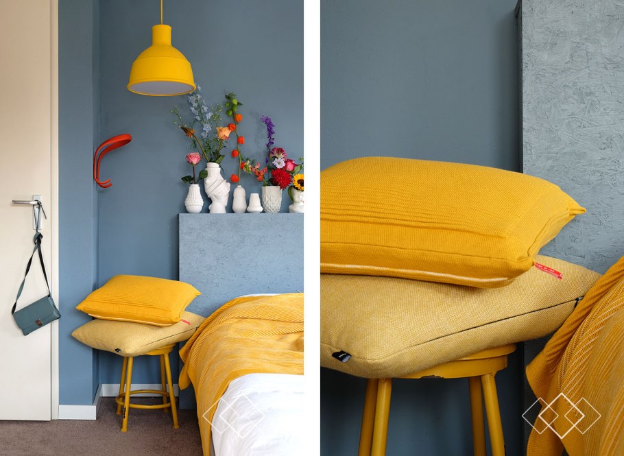 Лимонные шторы в интерьере