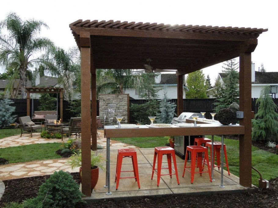 Беседка с барной зоной