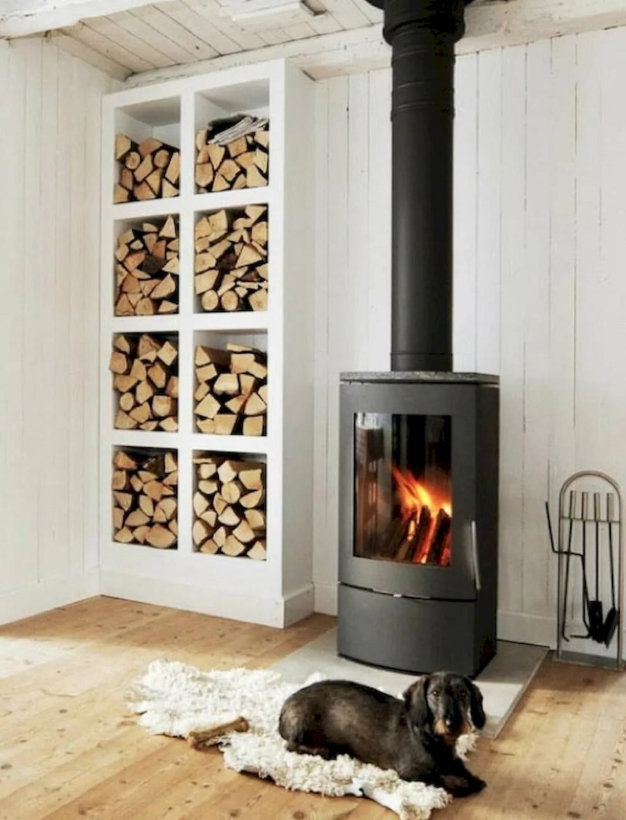 Камин буржуйка в интерьере