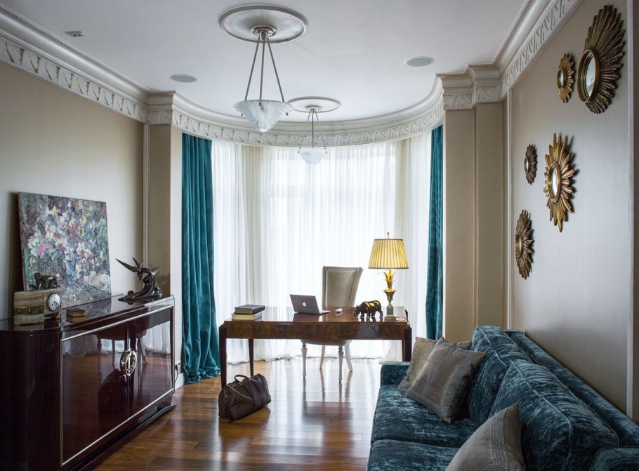 Шторы для эркера с ламбрекеном