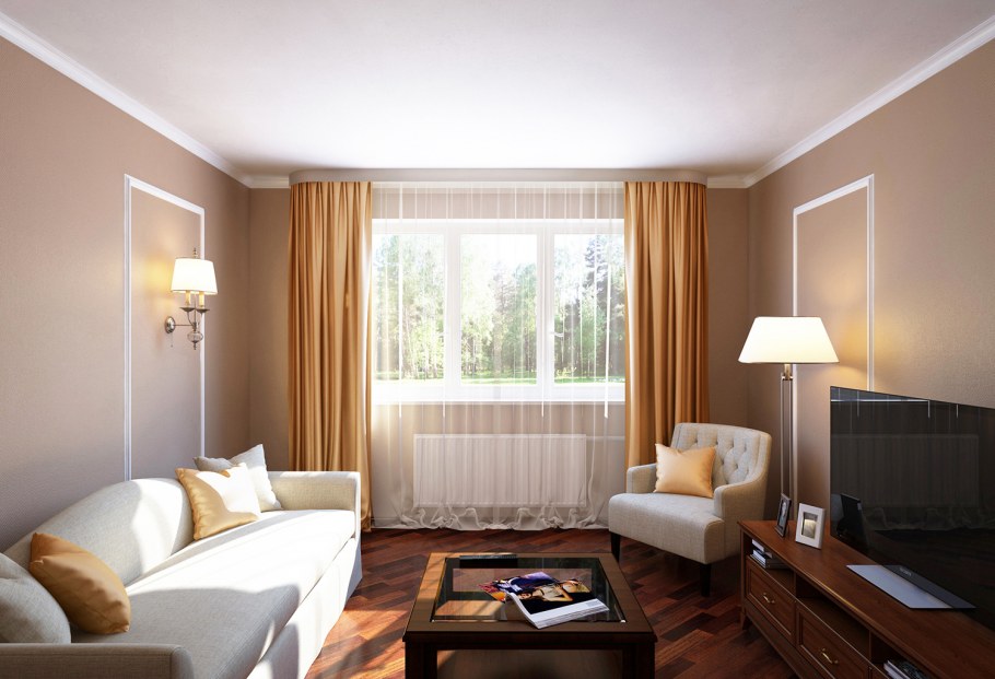 Классический карниз в интерьере