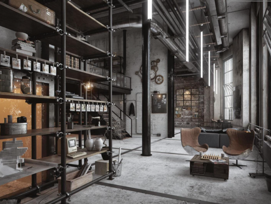 Гараж в Индустриальном стиле