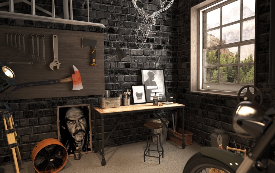 Брутальный лофт гараж