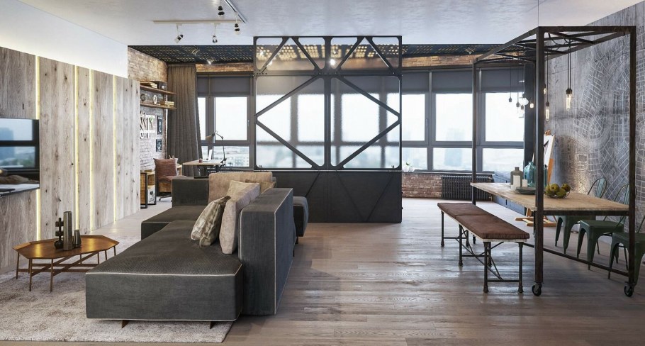 Стиль лофт Нью-Йорк