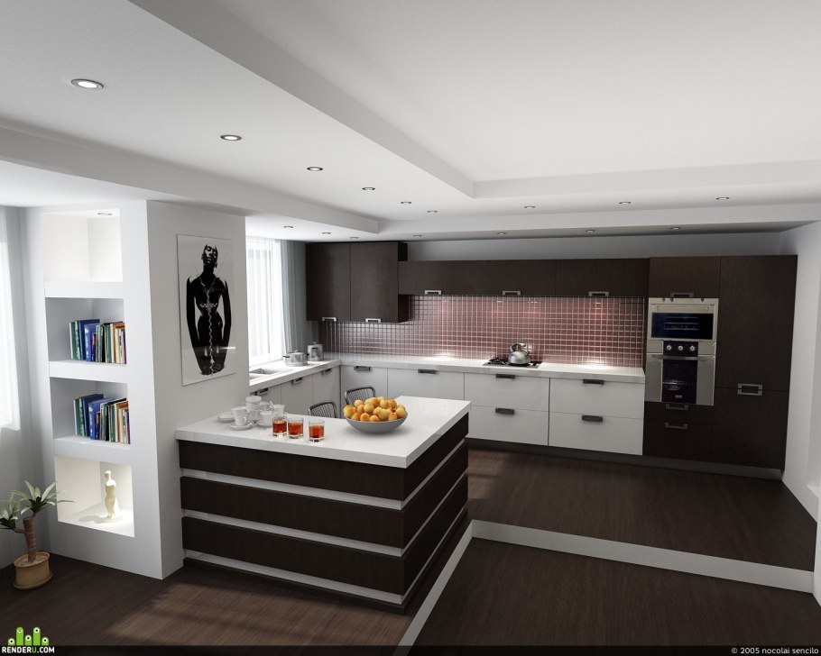 Необычный интерьер кухни