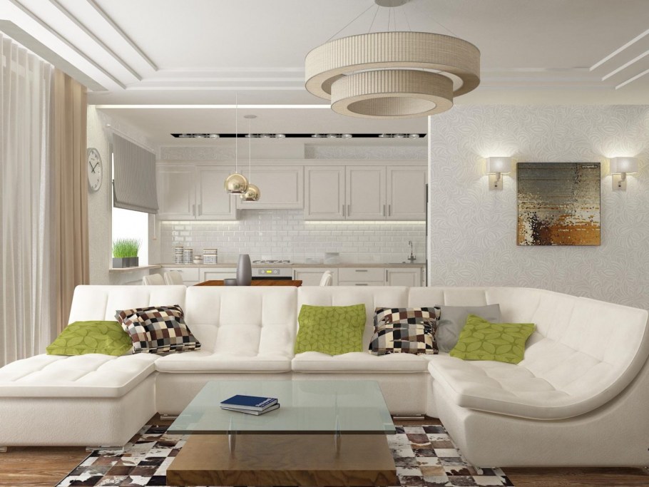 Кухня гостиная в стиле Модерн 20кв м