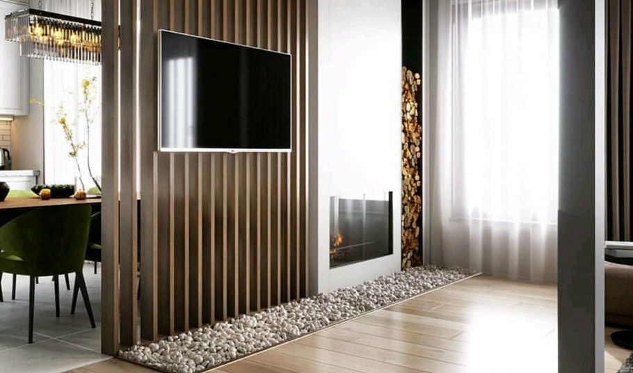 Деревянные перегородки для зонирования