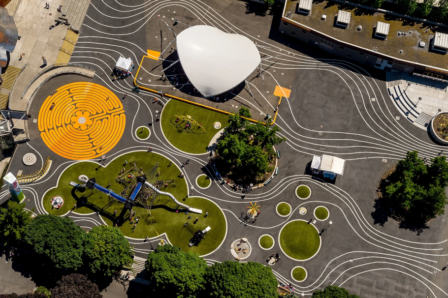 Парк вид сверху