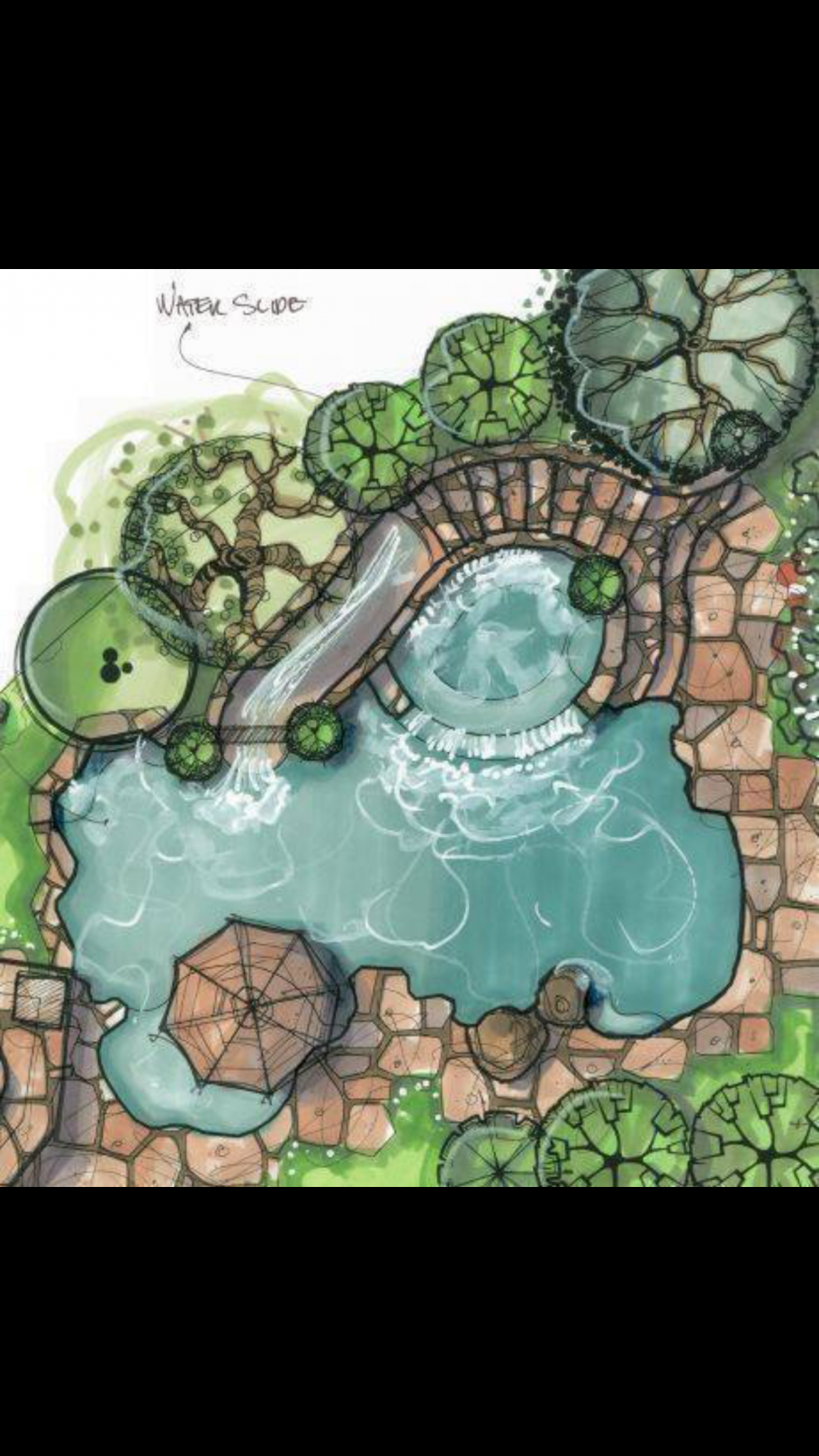 План декоративного водоема