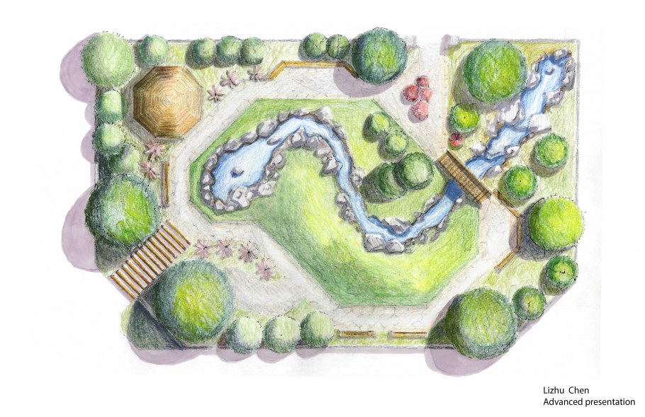 Ландшафт вид сверху детский