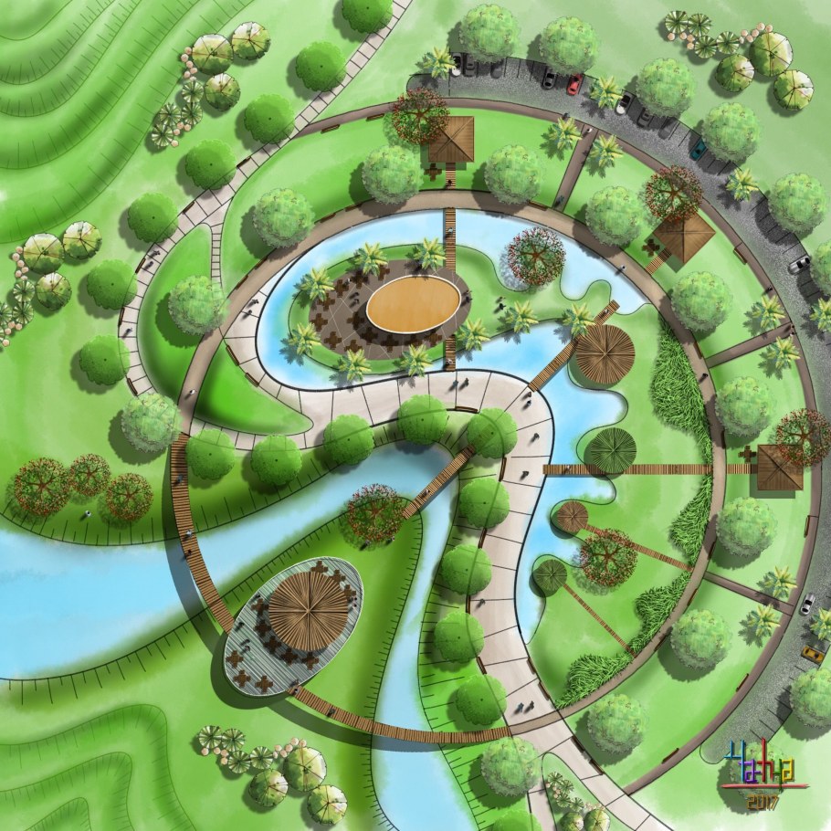 Ландшафт чертеж