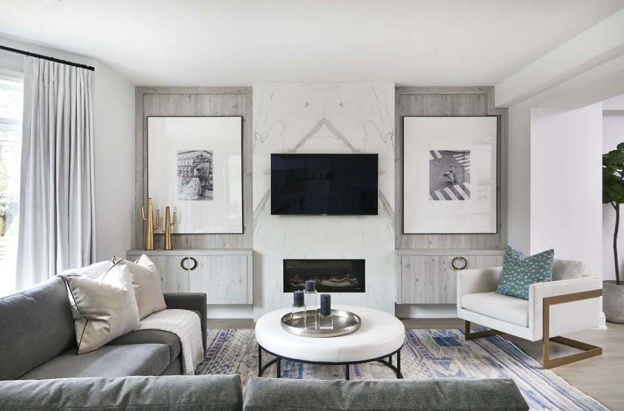 Декорирование стен в гостиной