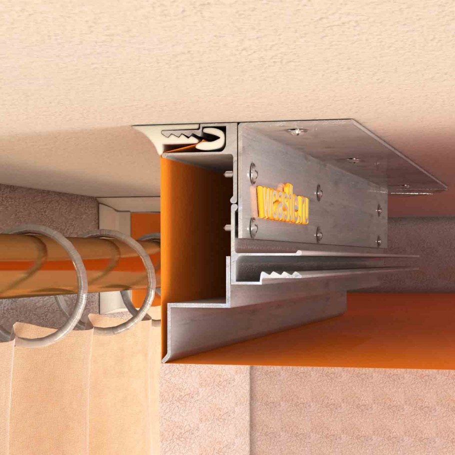 Скрытый карниз для натяжного потолка