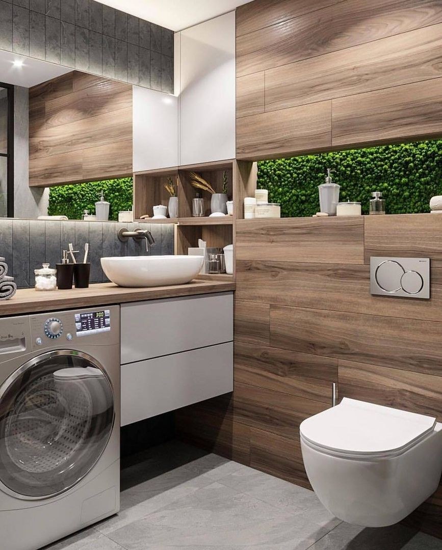 Санузел в стиле лофт 4м2