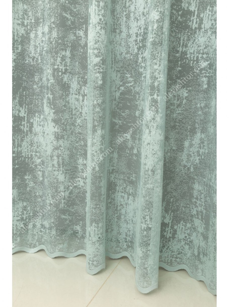 Штора "мрамор софт" бирюза