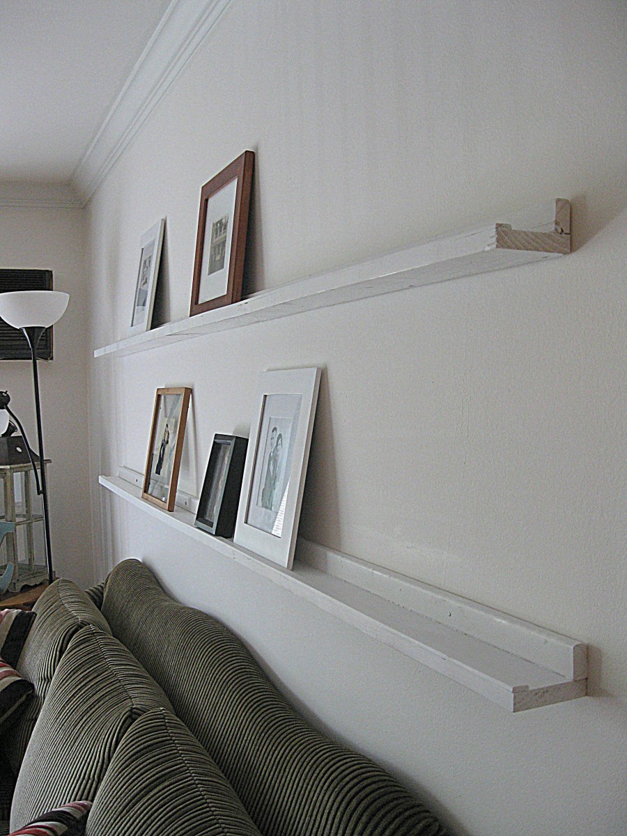 Длинные полки в интерьере