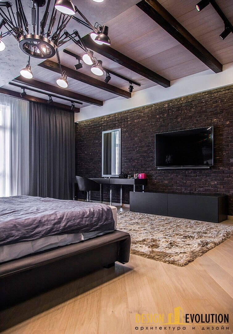 Спальня лофт 16 кв м
