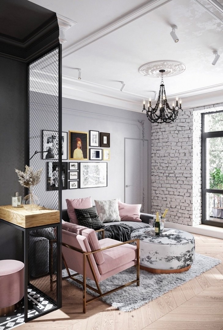 Гостиная Эклектика лофт