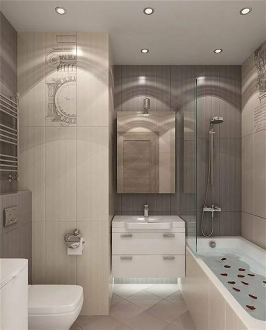 Интерьер совмещенного санузла