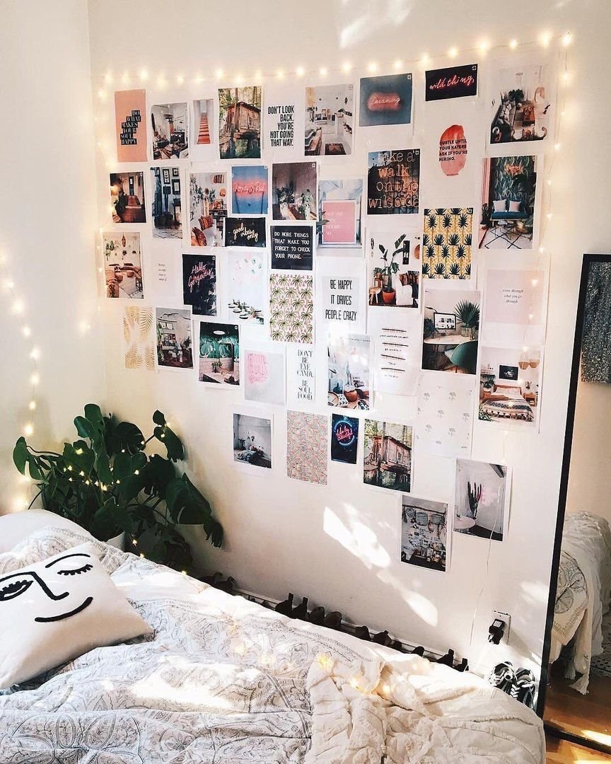 Украшение стены в комнате подростка