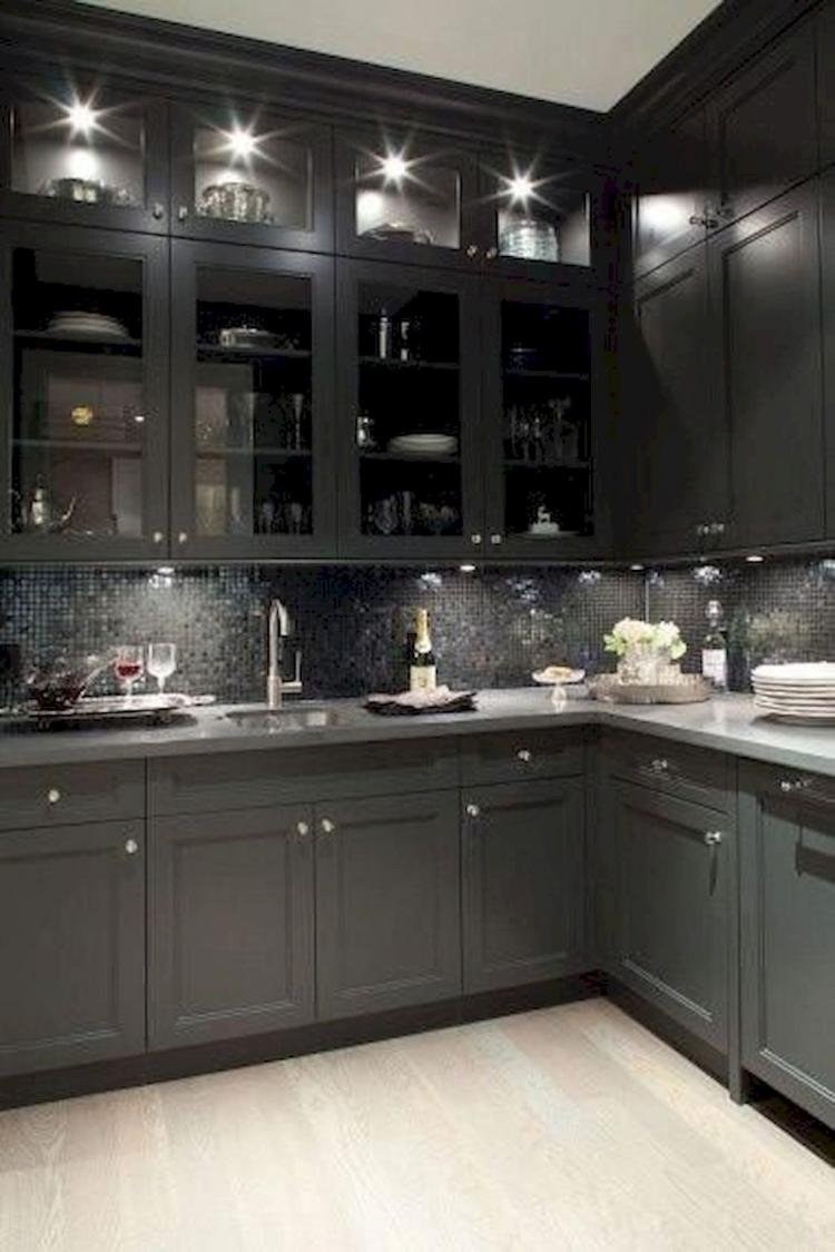 Серый фартук для кухни