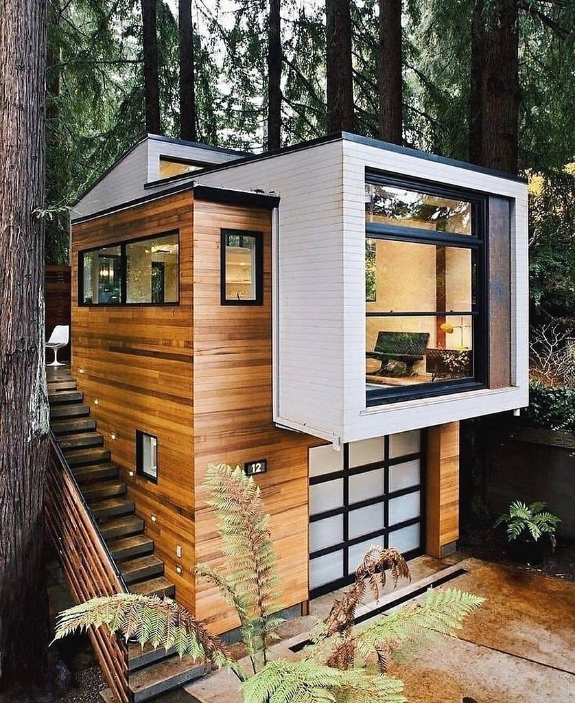 Tiny House с односкатной крышей