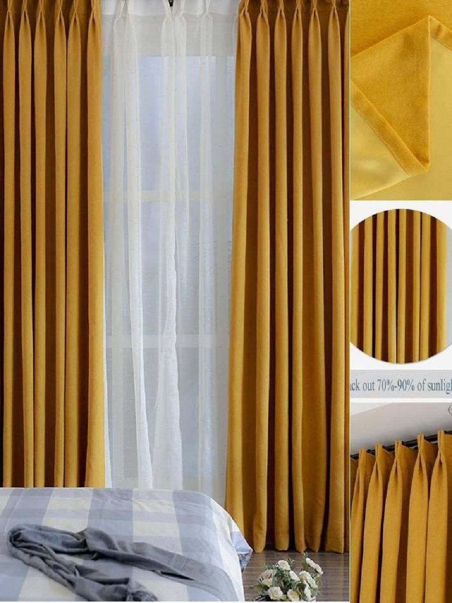 Шторы горчичного цвета