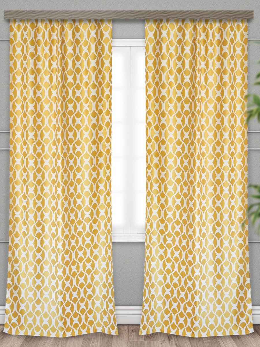 Желтые шторы в интерьере