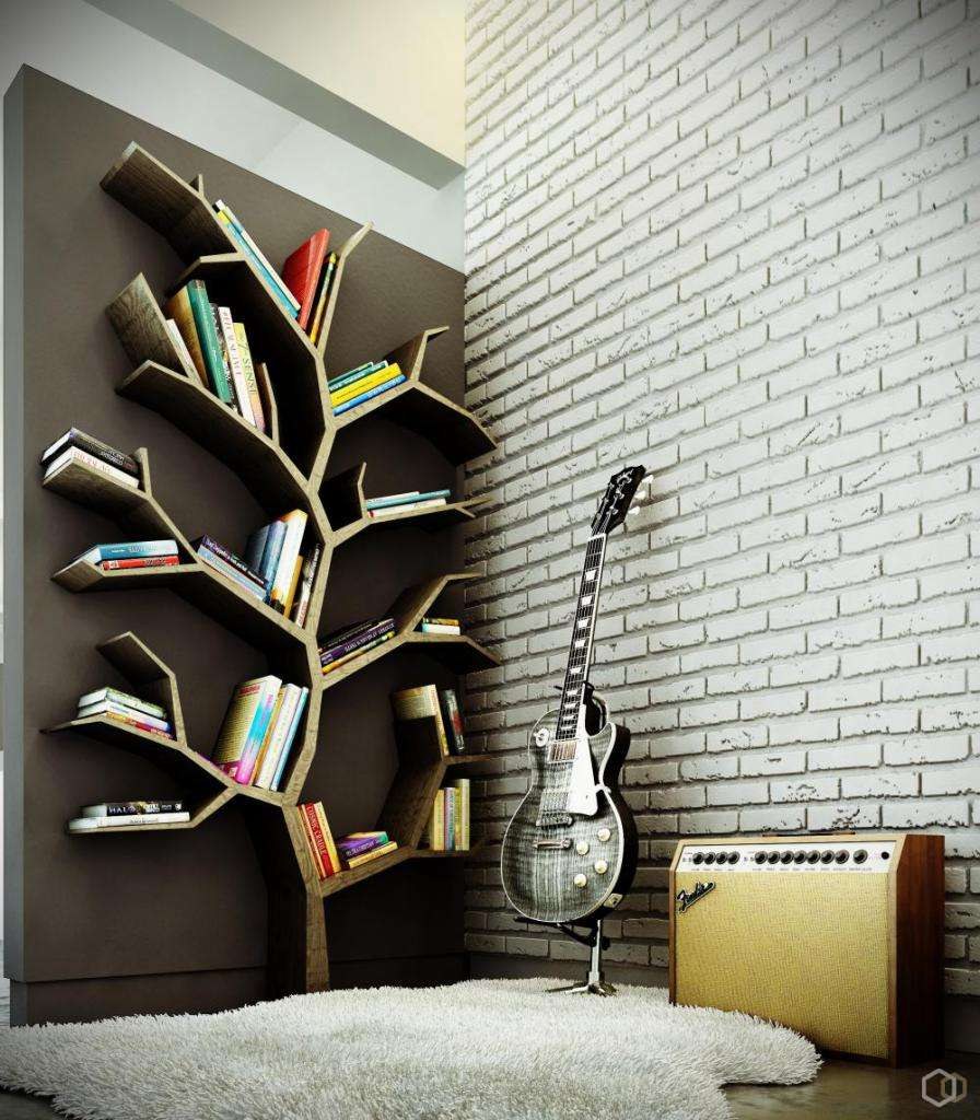 Оригинальные книжные полки