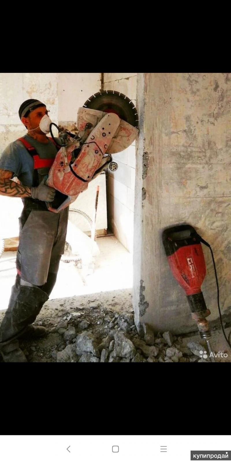 Демонтаж бетона алмазная резка