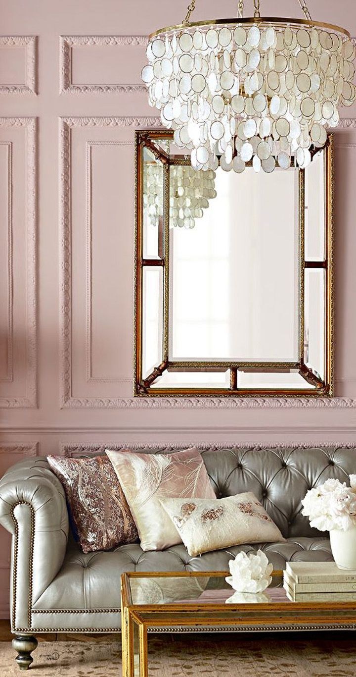 Пудровый цвет в интерьере