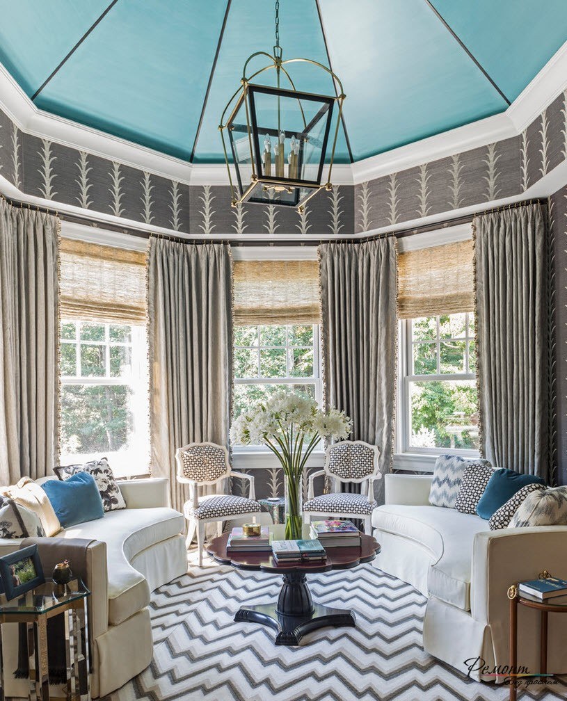 Дизайн закругленной гостиной