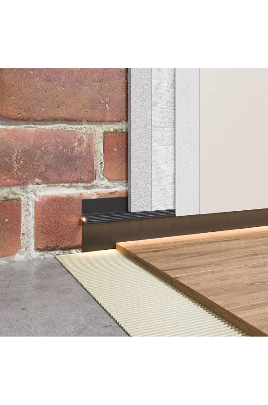 Скрытый теневой алюминиевый плинтус