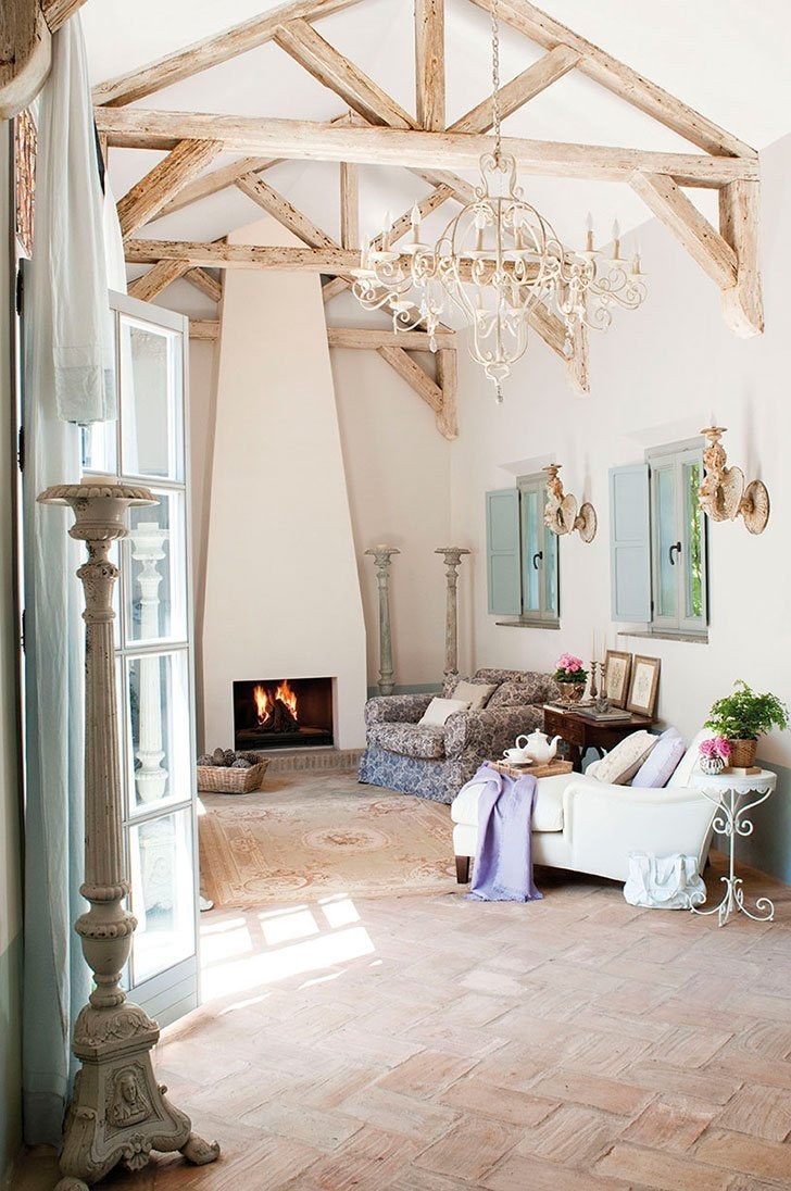 Стены в стиле Кантри