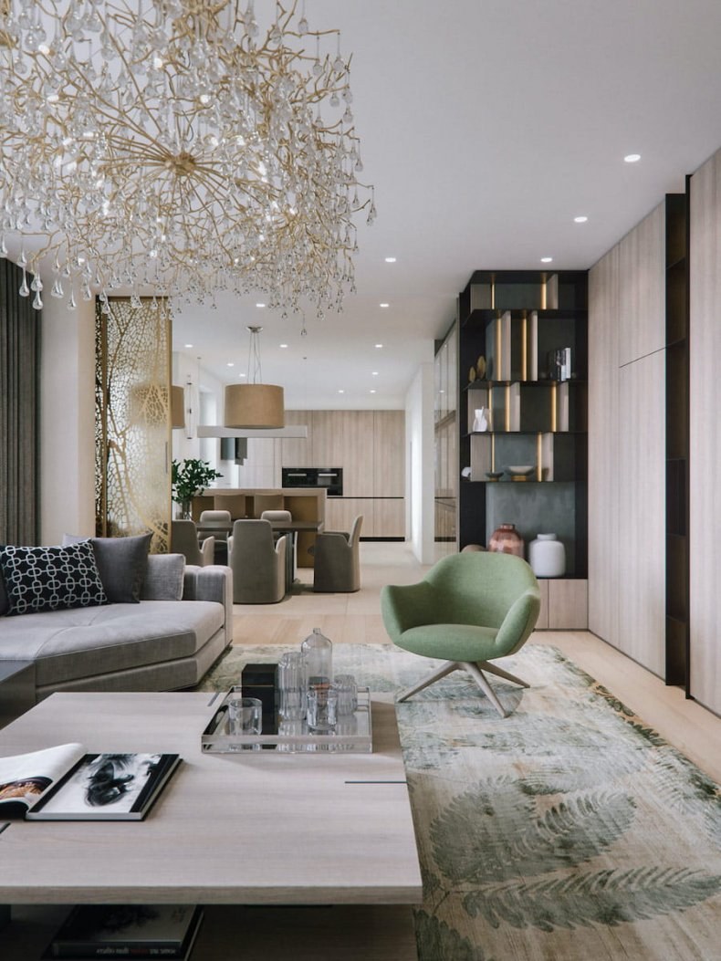 Кухня 12кв м в стиле хайтек