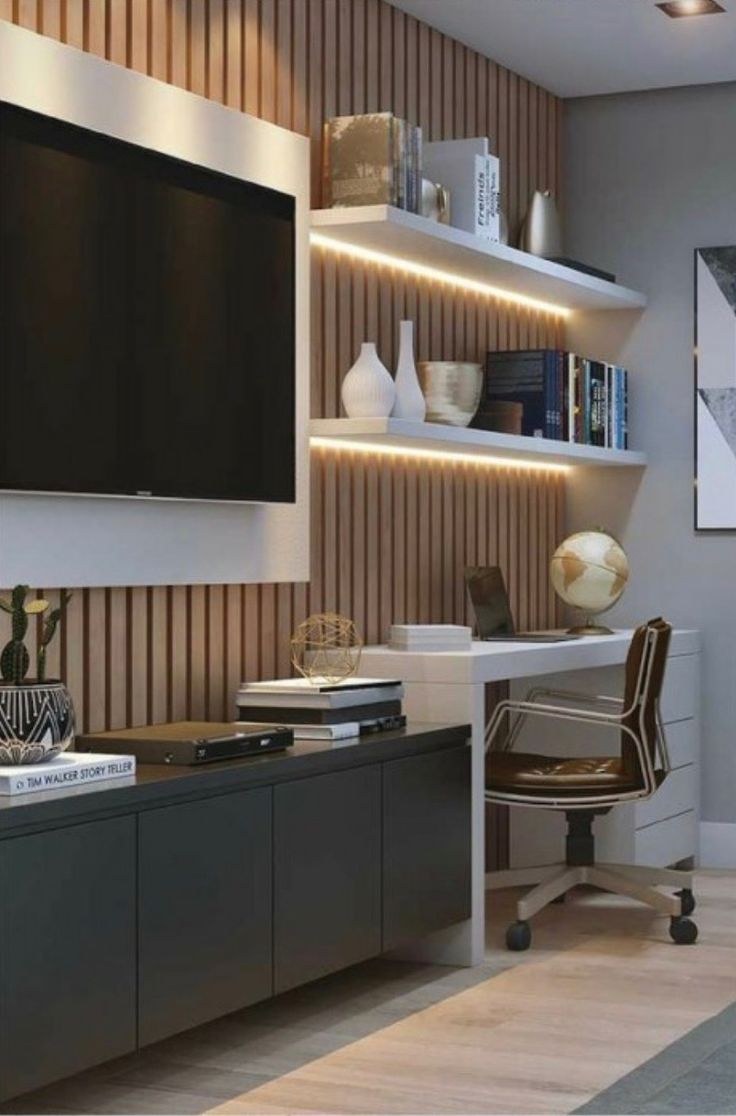 Гостиная с рабочим столом