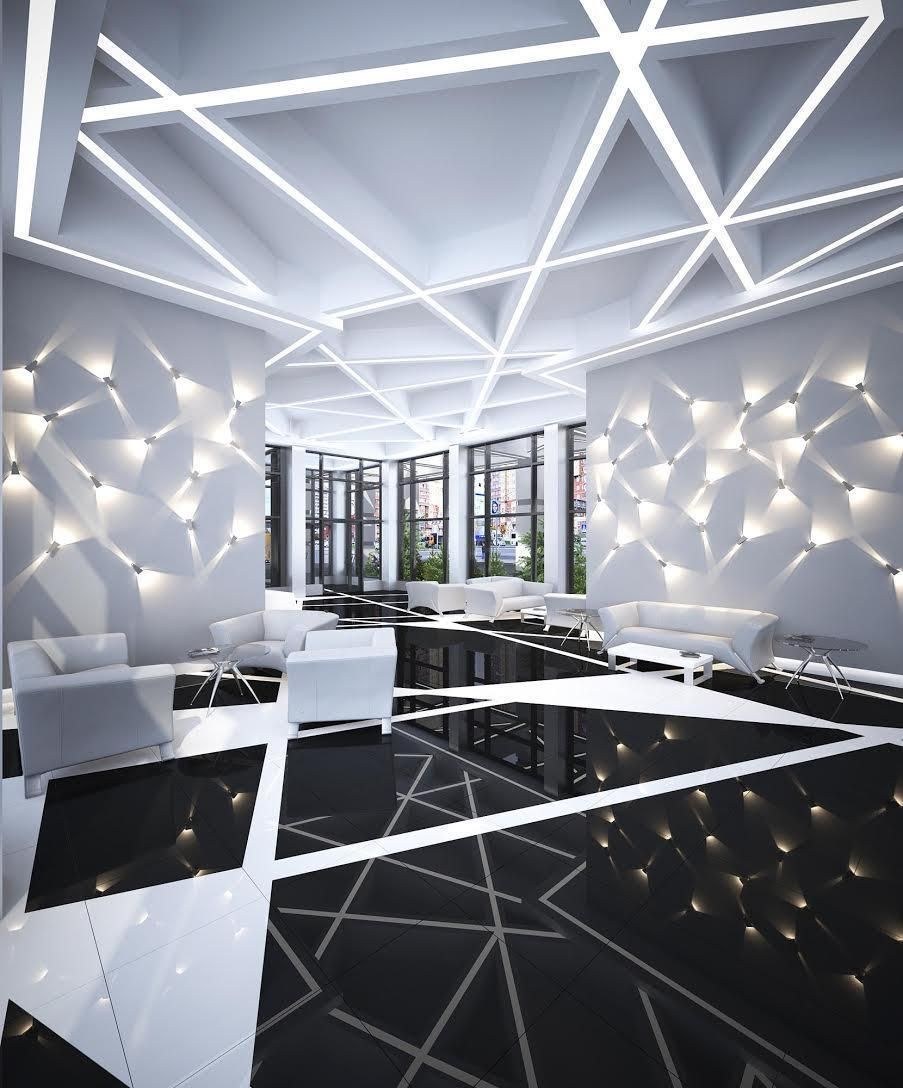 Необычное освещение в интерьере