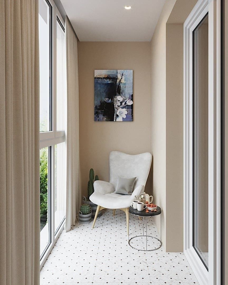 Интерьер балкона