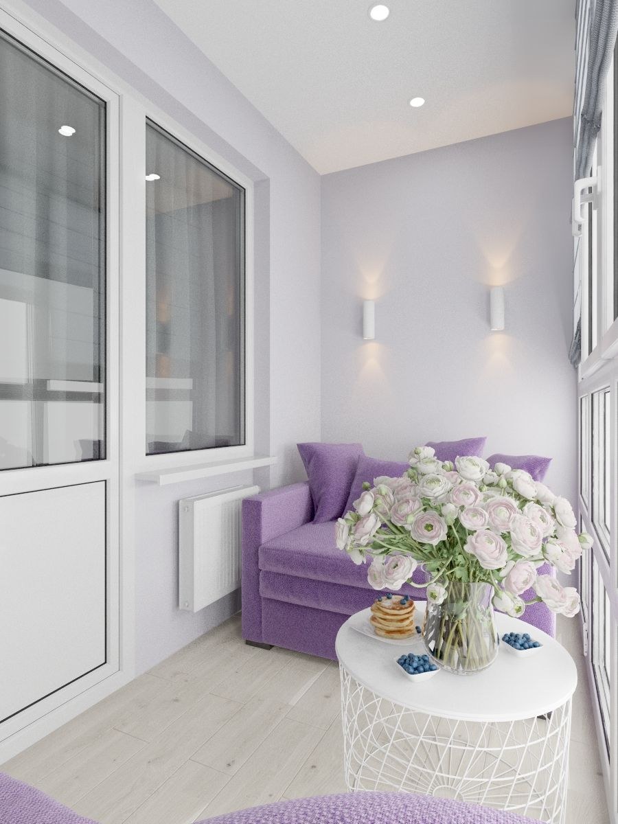 Современный интерьер лоджии