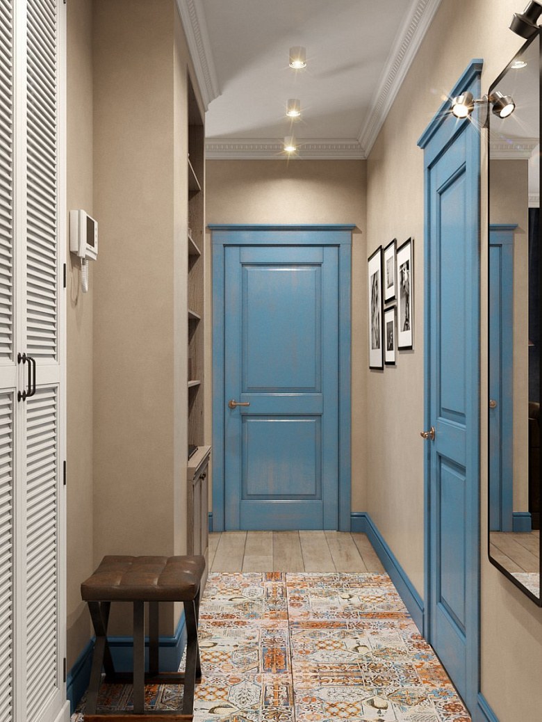 Цветные двери в интерьере