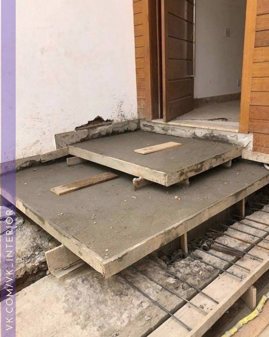 Парящие ступени бетона для крыльца