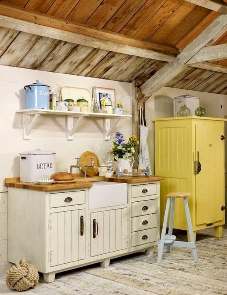 Дачная кухня в стиле прованс (81 фото)