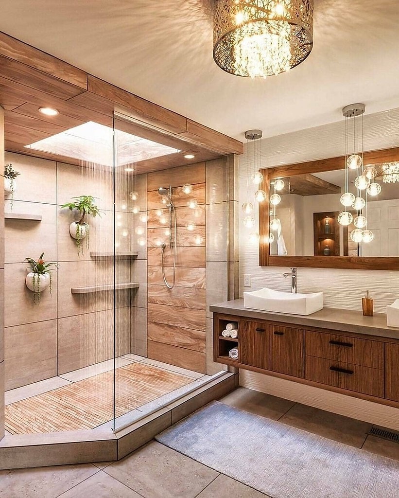 Современный декор ванной комнаты