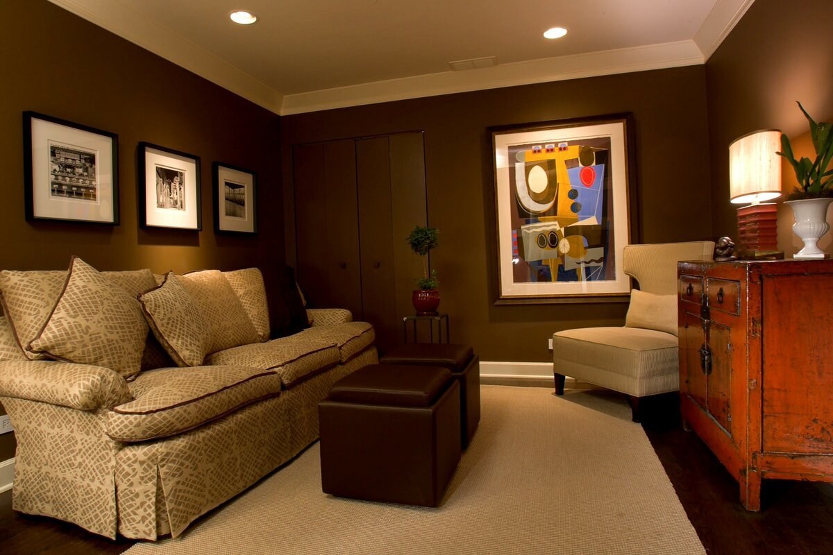 Коричневый Цвет В Интерьере фото 7